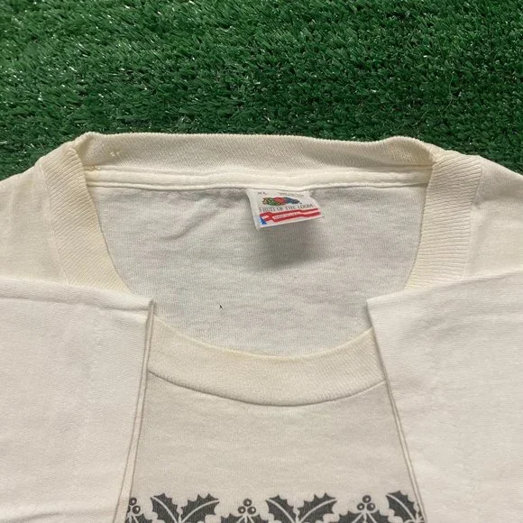 Vintage 90s Funny Santa Claus Shirt Farmer Single Stitch Tee - Picture 5 of 7